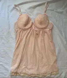 NWOT sophie b. Layered Mesh and Lace Babydoll