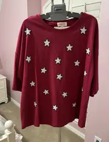 Peach Love California Red Star Short Sleeve Tee