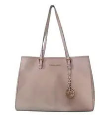 Michael Kors Shania Jet Set Travel Tote Bag Chain Link Blush Pink
