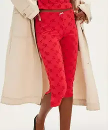 NWT Free People Intimately Full Bloom Capris in Poppy Red