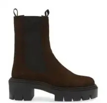 Steve Madden Brown Leather Platform Lug Boots(Size 9.5M)