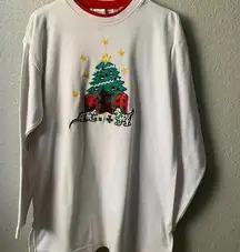 Karen Scott  Shirt Women Medium Christmas Long Sleeve Shirt Holiday Festive