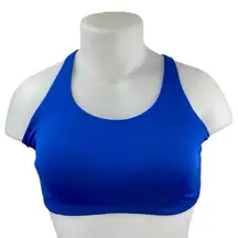 Lululemon Women Blue Cross Back Yoga Workout Athletic Sports Bra Crop Top 36DD