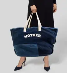 MOTHER denim tote bag patchwork recycled dark wash jeans mothers day