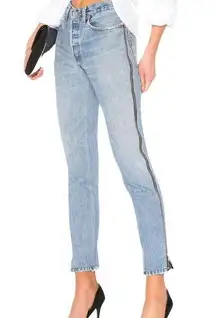 Re/Done X Levi’s Side Zip High Rise Straight Leg Denim Jeans Size 25 Nwt