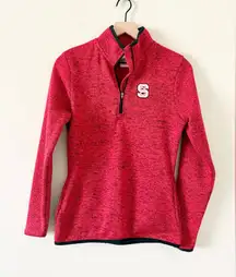 Proedge NC State Apparel Red Quarter-Zip Sweater Size S