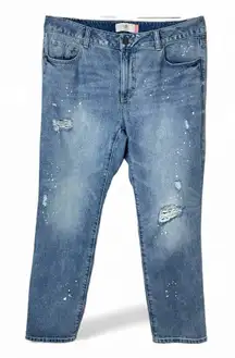 CABI Women’s 100% Boyfriend Mid-Rise Straight Leg Jeans, Size 16