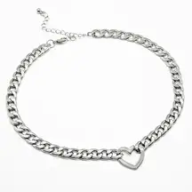 Heart Curb Chain Choker