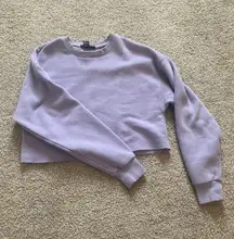 Cropped Purple Crewneck