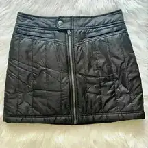 Athleta Toasty Buns Quilted Puffer Miniskirt Black Size 2
