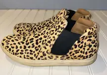 Coconuts by Matisse Leopard Calf Hair Hi Top‎ Sneakers Women's 9.5 Animal Print