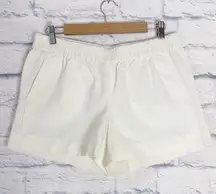 J. Crew ivory Cotton Foille pull-on shorts style 01850 size small