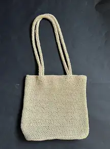 Tan Crochet Small Purse