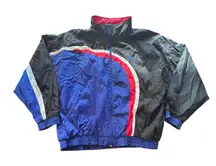 Vintage Spalding Pro Tracksuit Set Jacket Pants Vintage Nylon Blue Black Red XL