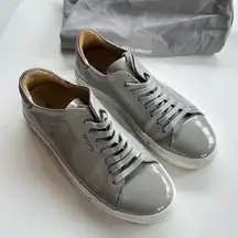 Axel Arigato Clean 90 Patent Leather Grey Lace Up‎
