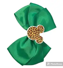 Beautiful Green Ribbon Homemade Bow Clip