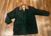 Vintage HUGO BOSS hunter green heavy winter coat