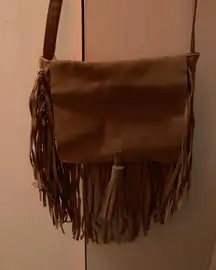 Fringe Brown Crossbody Bag