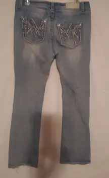 Shyanne 18 34 Slight Flare Light Jewel Pocket Jeans