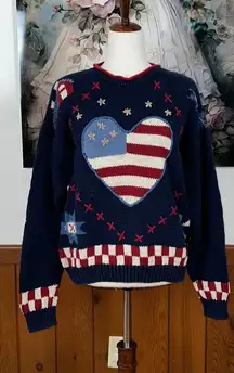 Darling Vintage 90s Countryside Classics Hand Embroidered Cotton Sweater!