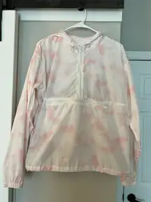 Pink And White Rain Coat