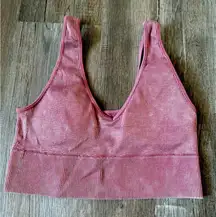 Sports Bra Bralette V-neck Bra Workout Mauve Purple Pink Size M L