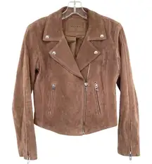 BLANKNYC Women's Suede Leather Moto Jacket