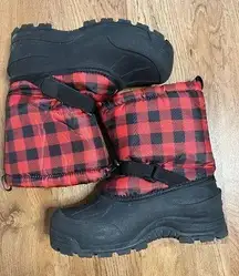 Northside  Thermolite red/black buffalo print snow boots - womens 7