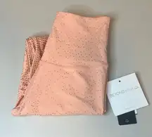 Beyond Yoga Shine Leggings Pink/Gold Print Size XS NWT
