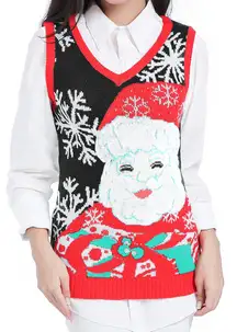 Christmas V-neck Sweater Vest size Small