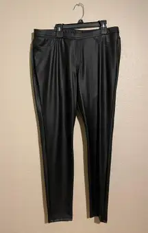 Black Pleather Leggings / Jean