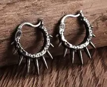 Minimalist Gothic Exaggerated Spike  stud punk earrings , emo goth rock grunge l