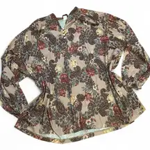 Boho Paisley floral peasant top