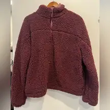 Thread and Supply Fuzzy Quarter Zip Size Medium