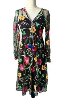 NWT Hesperus Floral Mesh Midi Dress - S