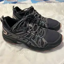 ASICS Gel Venture 7 Running Sneakers Shoes Women’s Size 7 Black Gray 1012A983