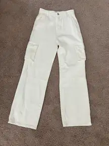 White Cargo Jeans