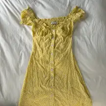 Yellow Floral Mini Dress