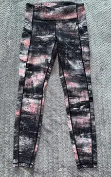 Lululemon Women's Speed Up HR Run Leggings 25" Pockets Abstract Print Size‎ 6