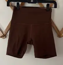 Lululemon Wunder Train Java Brown Biker Shorts Size 4 6” inseam