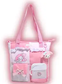 Sanrio My Melody Stripe Ribbon Cargo Tote Bag