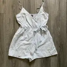 light blue Romper with white flowers