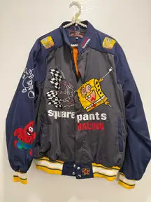 JH design SpongeBob SquarePants NASCAR vintage racing jacket
