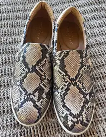 Imperfect snake print slip on shoes size 9.5M new directions maximalist chic