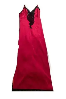 Cest Vous By Verena Vintage 1990 Full Length Red Slip Dress