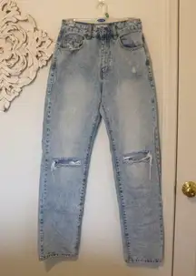 Long Straight Leg Jeans