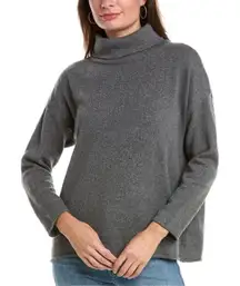 Eileen Fisher organic cotton & cashmere turtleneck tunic sweater size XXS
