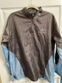 Vintage Disney parks grey and light blue pull over Windbreaker/ rain jacket XS S