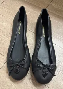 Kurt Geiger London Black Ballet Flats | Bow Detail | Size 10 US (41)
