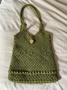 American eagle crochet bag small green